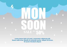 Monsoon Sale achtergrond vector