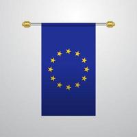 Europese unie hangende vlag vector