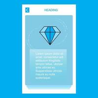 diamant mobiel verticaal banier ontwerp ontwerp vector