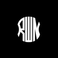 rwn brief logo abstract creatief ontwerp. rwn uniek ontwerp vector