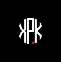 xpk brief logo abstract creatief ontwerp. xpk uniek ontwerp vector