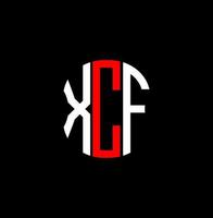 xcf brief logo abstract creatief ontwerp. xcf uniek ontwerp vector