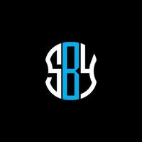 sby brief logo abstract creatief ontwerp. sby uniek ontwerp vector