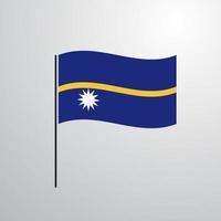 nauru golvend vlag vector