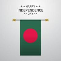 Bangladesh onafhankelijkheid dag hangende vlag achtergrond vector