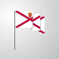 Jersey golvend vlag creatief achtergrond vector