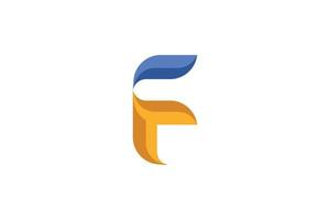 brief f logo abstract vector