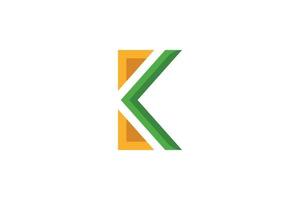 k brief kleurrijk logo vector