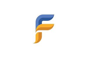 brief f logo abstract vector