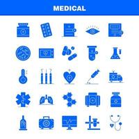 medisch solide glyph pictogrammen reeks voor infographics mobiel uxui uitrusting en afdrukken ontwerp omvatten ambulance medisch gezondheidszorg ziekenhuis hart medisch scanner statistisch eps 10 vector