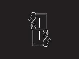 typografie ii logo, luxe ii ik ik logo brief vector