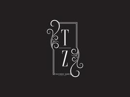 brief tz logo, tz abstract luxe brieven logo monogram vector