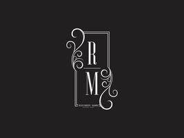 monogram rm Dhr luxe logo brief vector icoon ontwerp