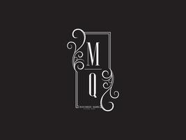 modern mq logo icoon, initialen mq qm luxe logo brief ontwerp vector