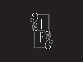 typografie als logo, luxe als fi logo brief vector