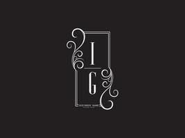 typografie ig logo, luxe ig gi logo brief vector