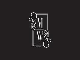 modern mw logo icoon, initialen mw wm luxe logo brief ontwerp vector