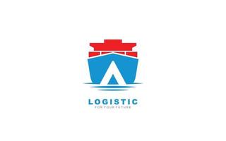 een logo logistiek voor branding bedrijf. Verzending sjabloon vector illustratie voor uw merk.