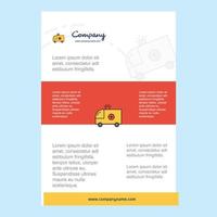 sjabloon lay-out voor ambulance comany profiel jaar- verslag doen van presentaties brochure brochure vector achtergrond