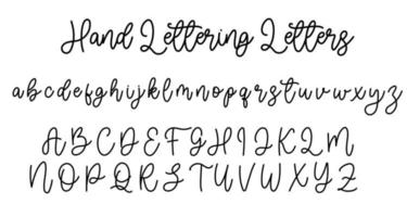 hand- belettering brieven. perfect voor belettering. maken uw woord. vector