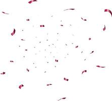 felicitatie- achtergrond met rood confetti Aan wit achtergrond. vector illustratie