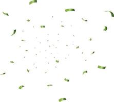 felicitatie- achtergrond met groen confetti Aan wit achtergrond. vector illustratie