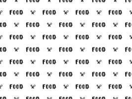 voedsel tekenfilm karakter naadloos patroon Aan wit achtergrond vector