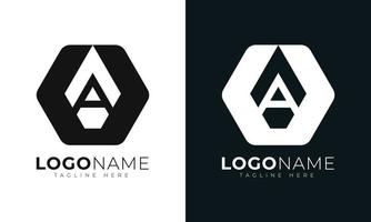 eerste brief een logo vector ontwerp sjabloon. met zeshoekig vorm geven aan. veelhoekige stijl