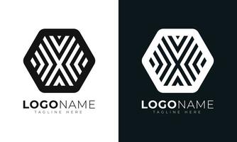 eerste brief X logo vector ontwerp sjabloon. met zeshoekig vorm geven aan. veelhoekige stijl.