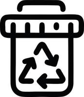 uitschot icoon. recycle icoon zwart silhouet. recycle symbool ontwerp Aan vector illustratie