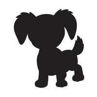 hond silhouet vector geïsoleerd Aan wit achtergrond dier kleur boek voor kinderen tekenfilm vector hond illustratie