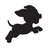 hond silhouet vector geïsoleerd Aan wit achtergrond dier kleur boek voor kinderen tekenfilm vector hond illustratie