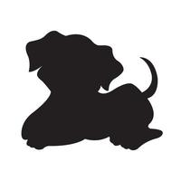 hond silhouet vector geïsoleerd Aan wit achtergrond dier kleur boek voor kinderen tekenfilm vector hond illustratie