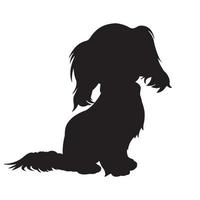 hond silhouet vector geïsoleerd Aan wit achtergrond dier kleur boek voor kinderen tekenfilm vector hond illustratie