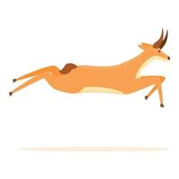 rennen gazelle icoon, tekenfilm stijl vector