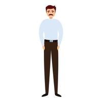 geslaagd zakenman overhemd icoon, tekenfilm stijl vector