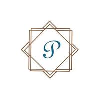 brief p bedrijf zakelijke abstract eenheid vector logo ontwerp sjabloon
