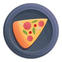 huis pizza plak icoon, tekenfilm stijl vector