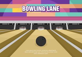 Bright Fun Bowling Lane Vector