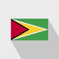 Guyana vlag lang schaduw ontwerp vector