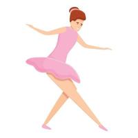 ballerina teen icoon, tekenfilm stijl vector