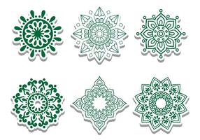 Green Arabische Circle Vector Ornamenten