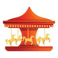 carrousel icoon, tekenfilm stijl vector