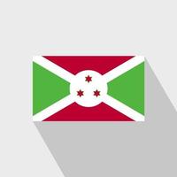 Burundi vlag lang schaduw ontwerp vector