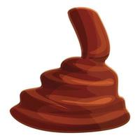 hazelnoot chocola Plakken icoon, tekenfilm stijl vector