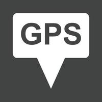 GPS ii glyph omgekeerd icoon vector