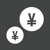 valuta ii glyph omgekeerd icoon vector