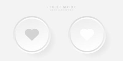 liefdespictogram in licht neumorfisme-ontwerp vector