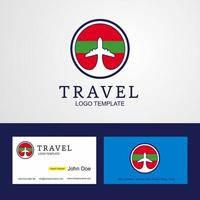 reizen transnistria creatief cirkel vlag logo en bedrijf kaart ontwerp vector