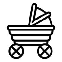 baby buggy icoon, schets stijl vector